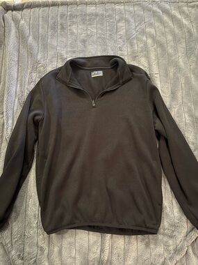 Men's Black Half-Zip Fleece Pullover